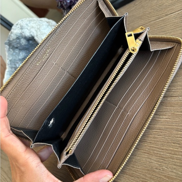 Saint Laurent Cassandra Leather Zip Around Wallet - Picture 9 of 15